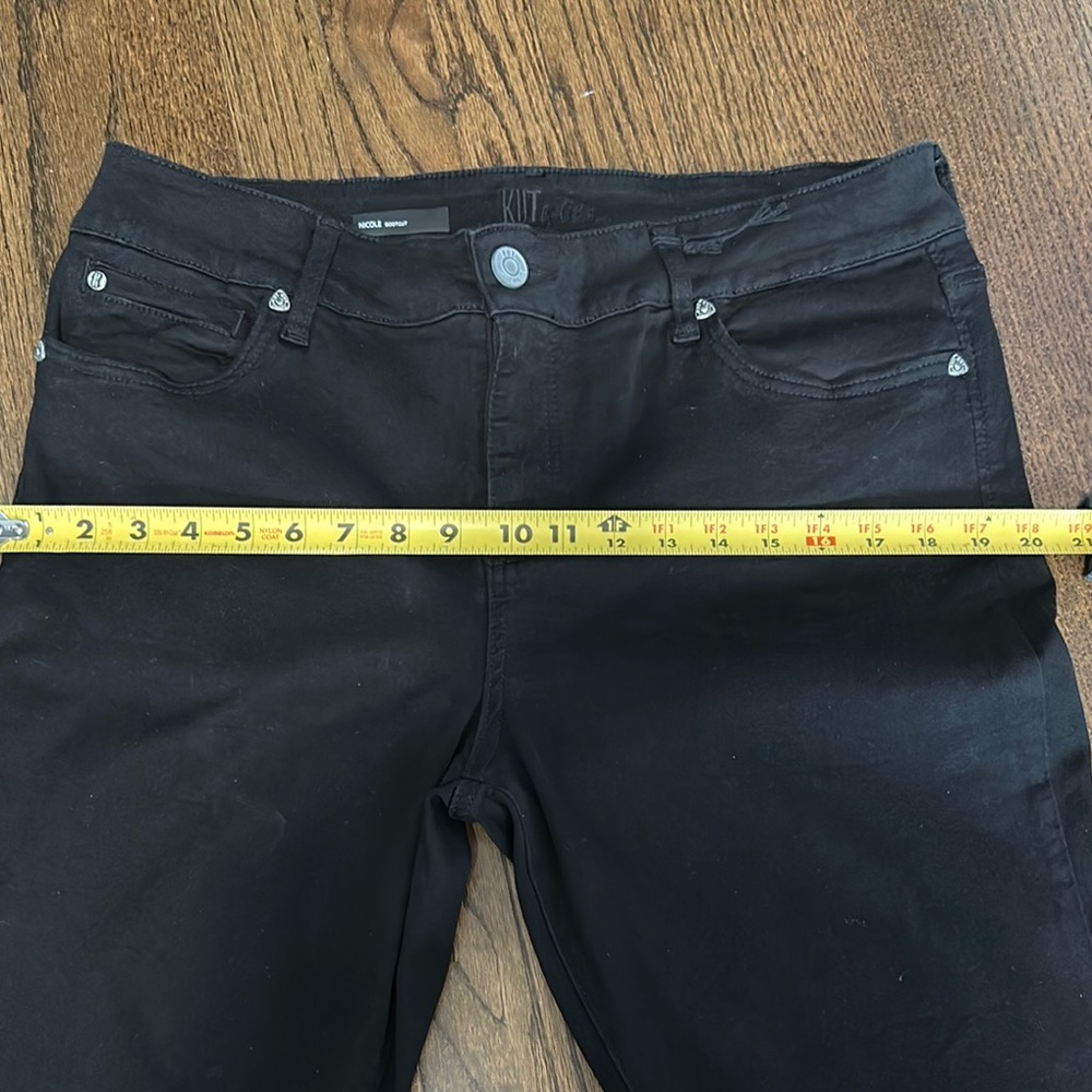 NWOT Kut From The Kloth Deep Black Nicole Bootcut Flare Jeans 16 - Picture 7 of 14